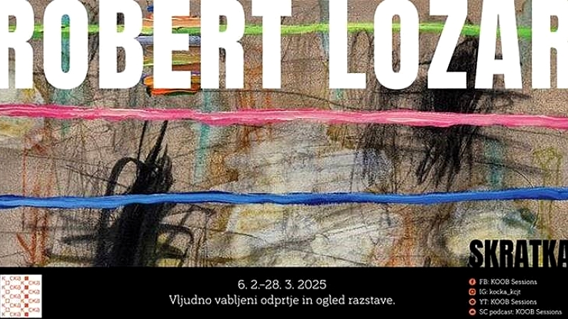 napis Robert Lozar + abstraktna fotografija