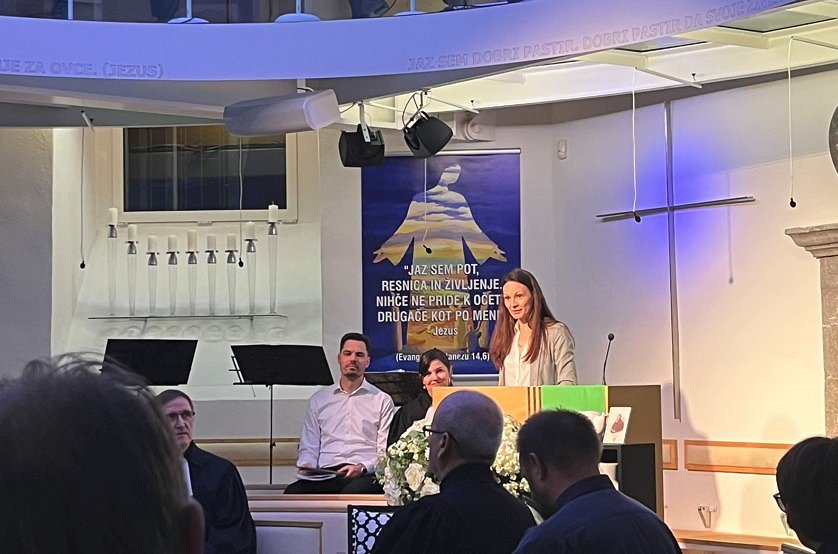 sara ima govor Trubariada 2025 – dialog, ki gradi prihodnost
