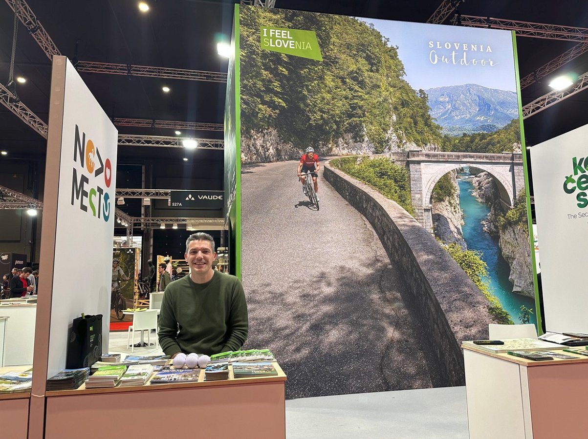 predstavnik Novega mesta na sejmu Novo mesto je na kolesarskem sejmu Velofollies v Belgiji