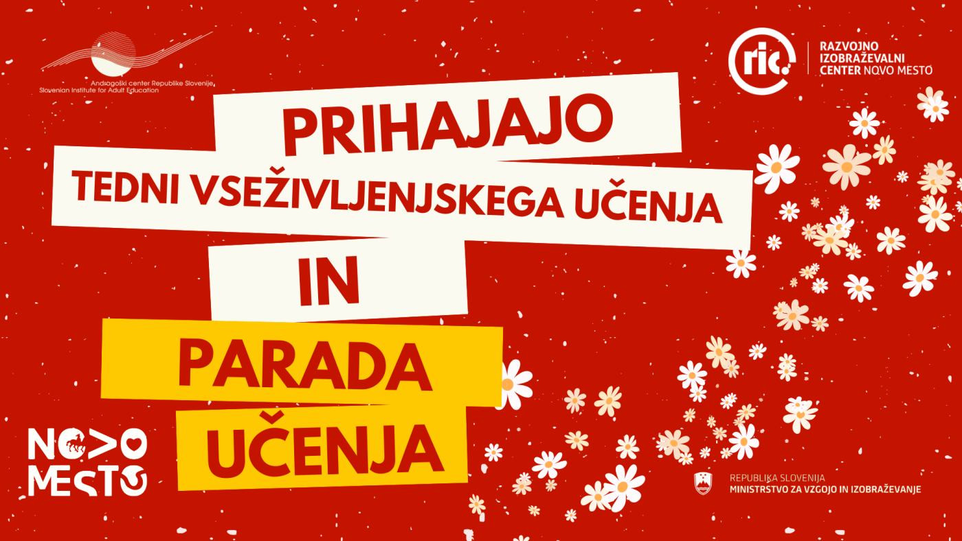 Grafika Tedni vseživljenjskega učenja 2026 Sodelujte na Tednih vseživljenjskega učenja 2026