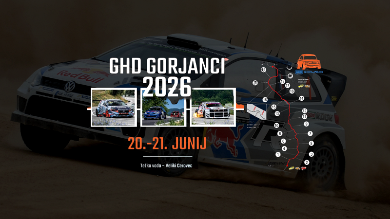 Na fotografiji je plakat z vabilom na GHD Gorjanci Gas na Gorjance: vikend za ljubitelje hitrosti!