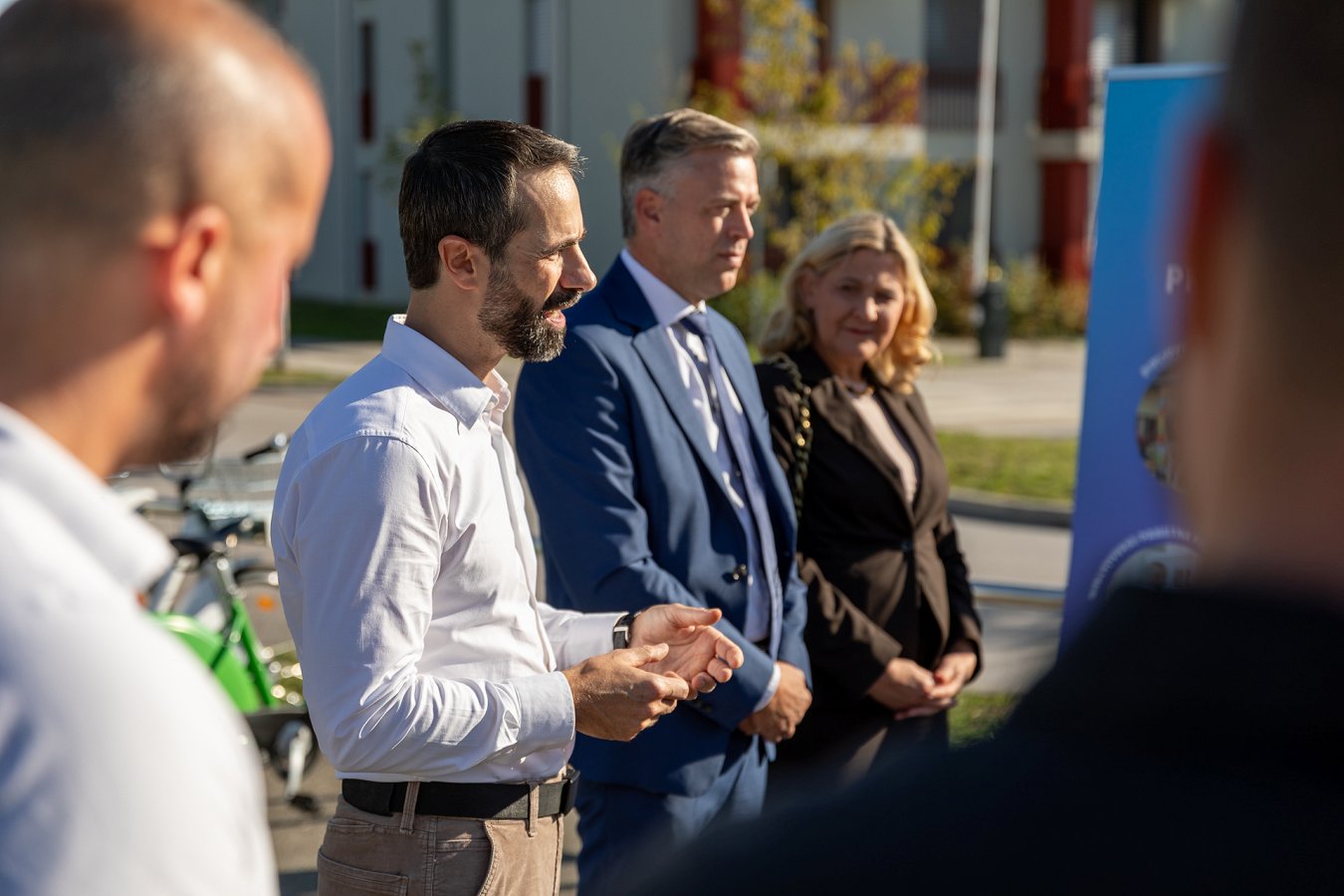 Direktor knjižnice Luka Blažič med nagoovrom
