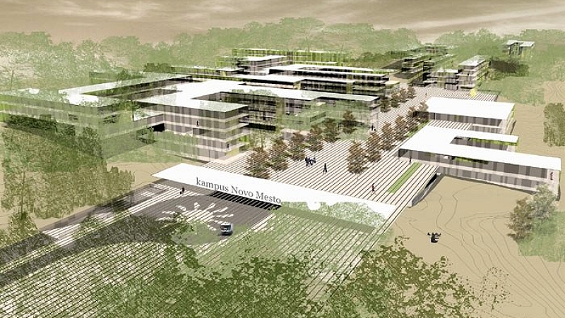 Kampus render Od univerzitetnega kampusa do prenove brvi: Novo mesto nadaljuje z razvojnimi projekti