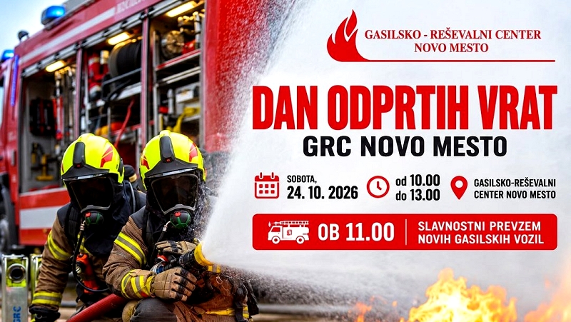 Plakat GRC Novo mesto Spoznajte delo naših junakov: dan odprtih vrat GRC Novo mesto