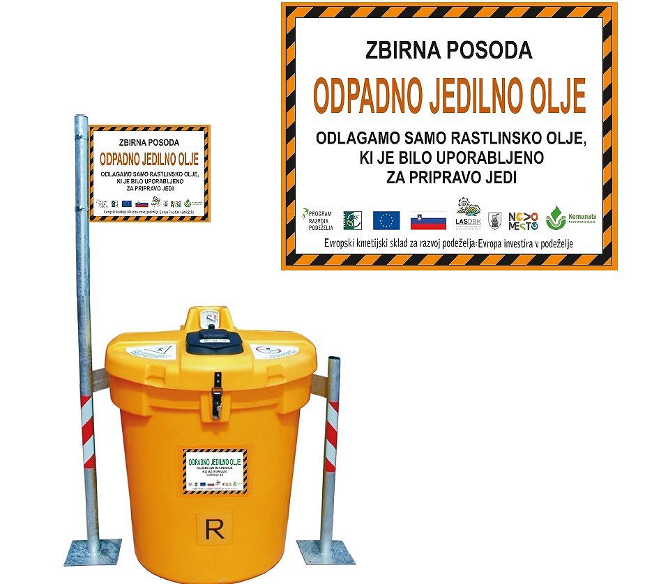 Zastavica na ulični zbirni posodi
